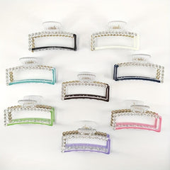 Beaded Shark Claw Enamel Hair Clip - Hair Accessories