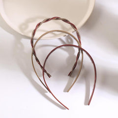 3pcs Candy Headband Set Braided Pattern Non Slip Hair Band Women Girls