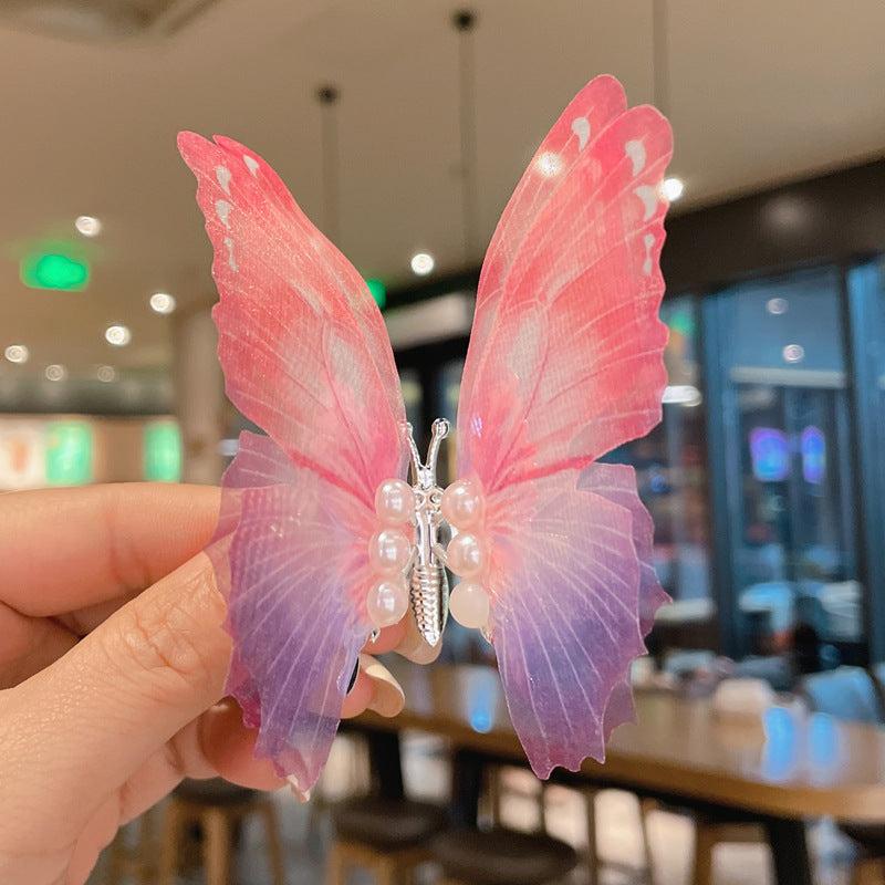 Gradient Butterfly Hair Clip for Women Girls