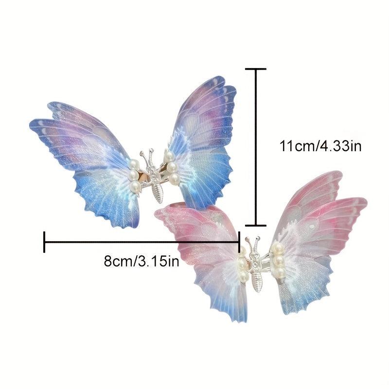 Gradient Butterfly Hair Clip for Women Girls