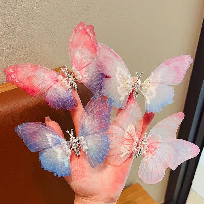 Gradient Butterfly Hair Clip for Women Girls
