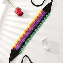 Boho Crochet Headband Colorful Hair Accessories for Women Girls