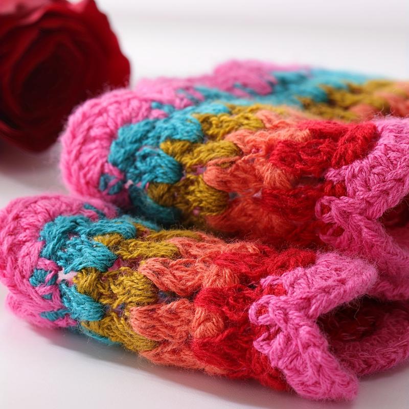 Boho Crochet Headband Colorful Hair Accessories for Women Girls