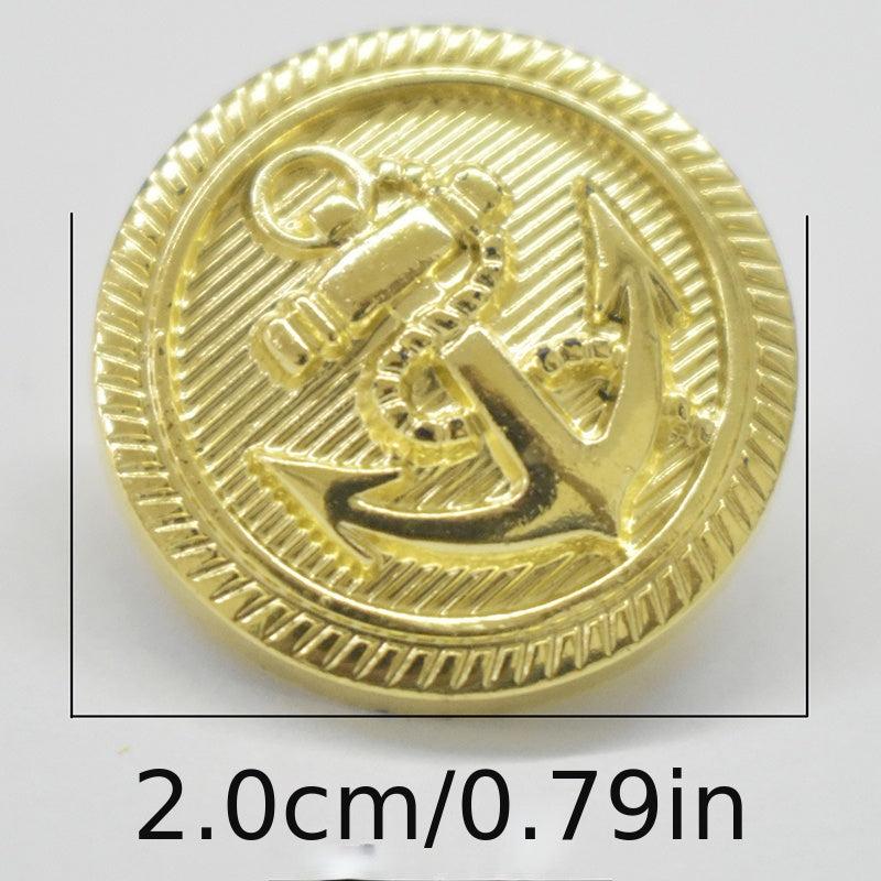 Naval Anchor Crest Metal Blazer Button Set for Suits Sport Coat Uniform Jacket