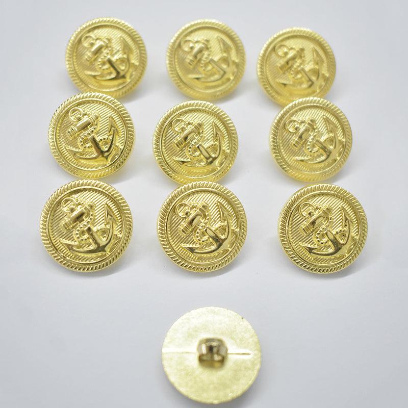 Naval Anchor Crest Metal Blazer Button Set for Suits Sport Coat Uniform Jacket