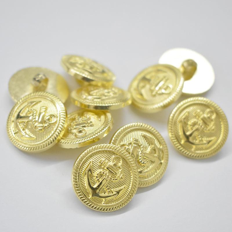 Naval Anchor Crest Metal Blazer Button Set for Suits Sport Coat Uniform Jacket
