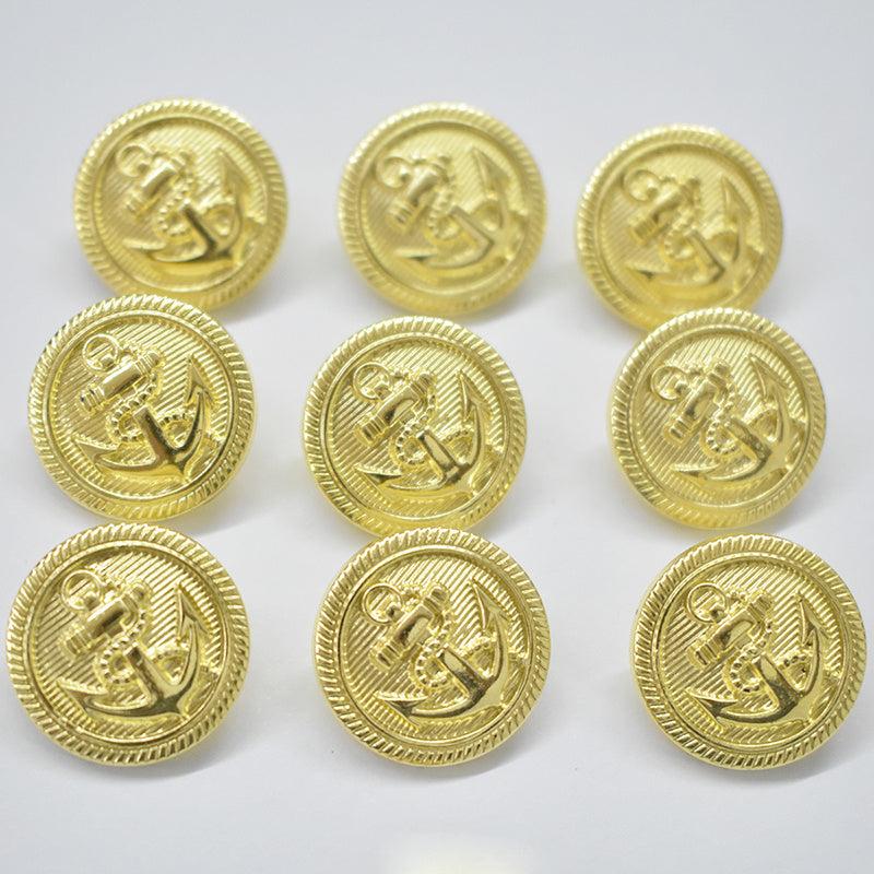 Naval Anchor Crest Metal Blazer Button Set for Suits Sport Coat Uniform Jacket