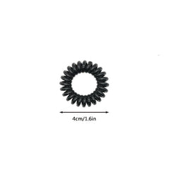 Spiral Coil Hair Ties for Thick Hair - Elastic Ponytail Holders - Waterproof