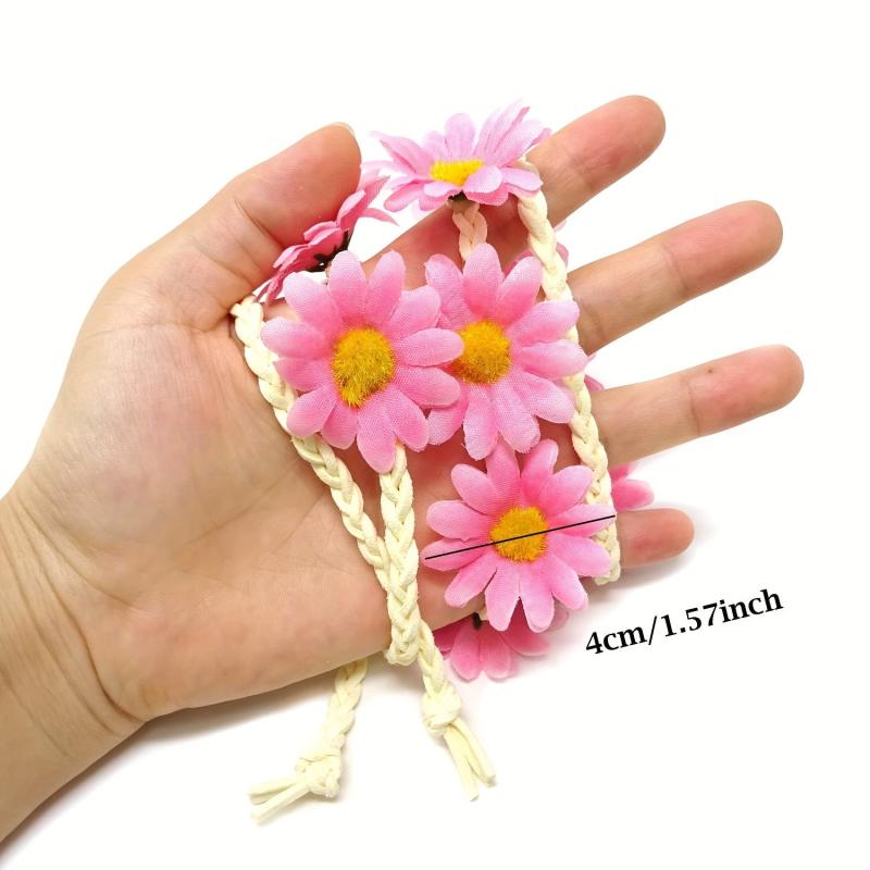 2 Pcs Sunflower Headband Beach Hawaii Headpiece