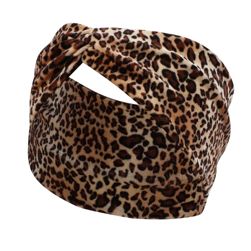 Leopard Print Headbands For Women Workout Yoga Sports Hair Band