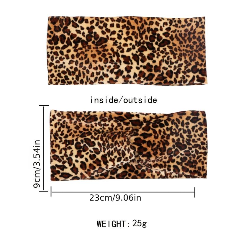 Leopard Print Headbands For Women Workout Yoga Sports Hair Band