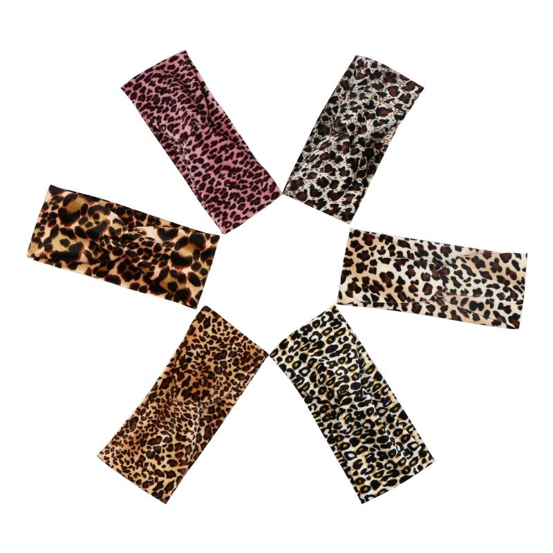 Leopard Print Headbands For Women Workout Yoga Sports Hair Band