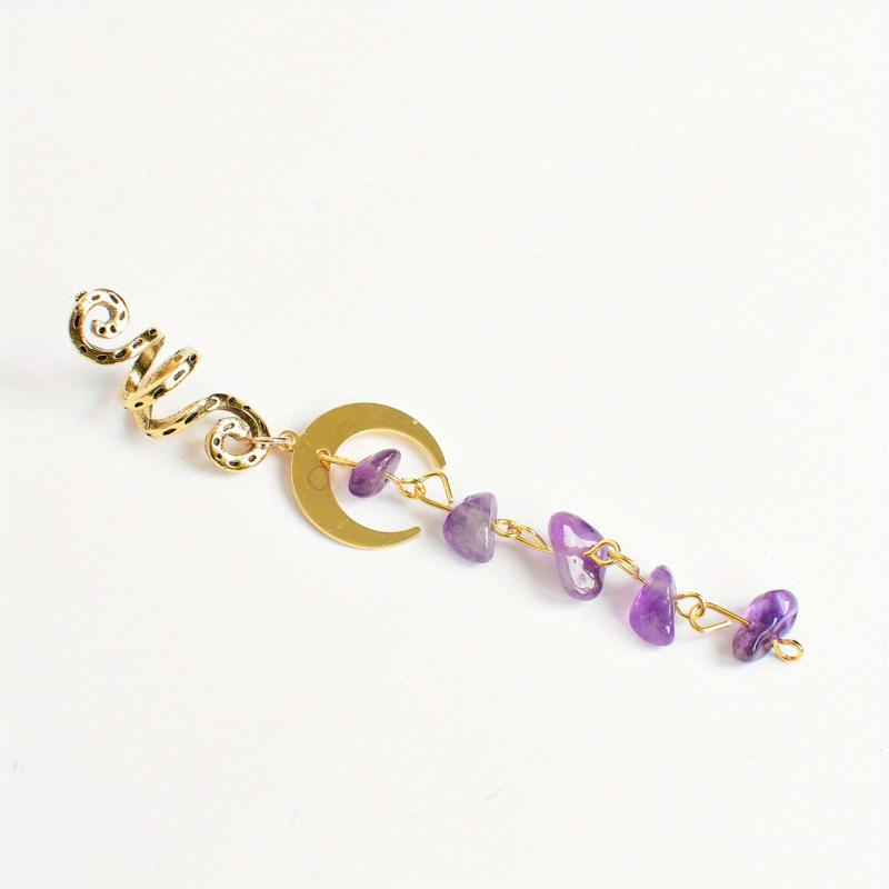 Natural Stone Sun Moon Bracelet Spiral Coils Hair Ring Jewelry