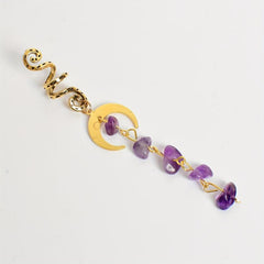 Natural Stone Sun Moon Bracelet Spiral Coils Hair Ring Jewelry