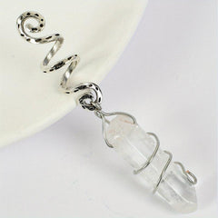 Natural Stone Sun Moon Bracelet Spiral Coils Hair Ring Jewelry
