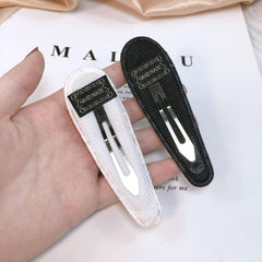 Tweed Snap Clip Style Hair Clip Snap Clip For Side Hair Bang