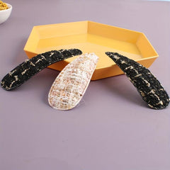 Tweed Snap Clip Style Hair Clip Snap Clip For Side Hair Bang