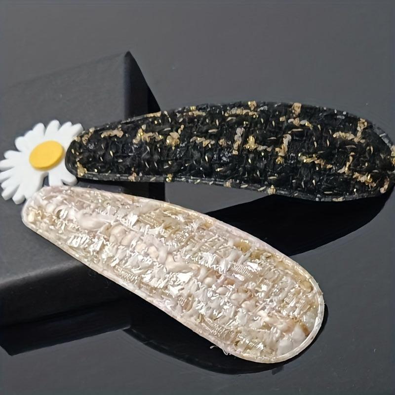 Tweed Snap Clip Style Hair Clip Snap Clip For Side Hair Bang
