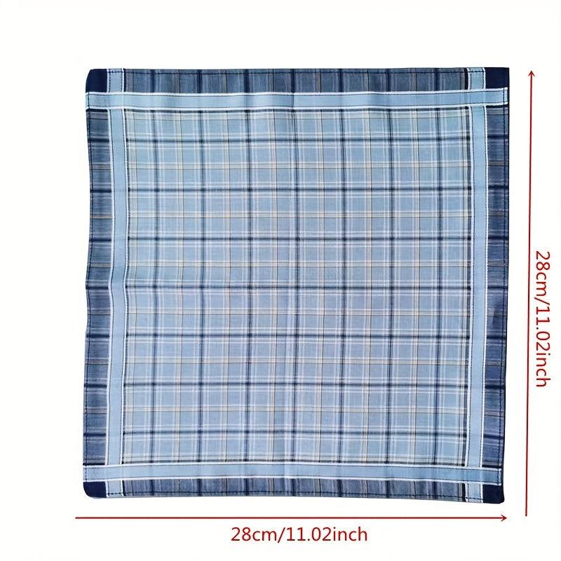 Plaid Striped Handkerchief Classic Vintage Cotton Soft Hankies