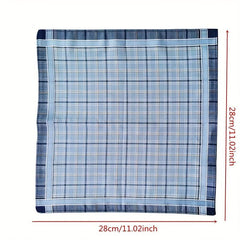 Plaid Striped Handkerchief Classic Vintage Cotton Soft Hankies