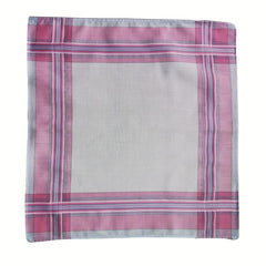 Plaid Striped Handkerchief Classic Vintage Cotton Soft Hankies