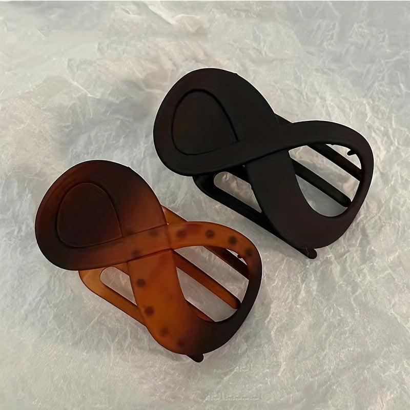 2pcs Matte Hair Claw Vintage Banana Clip Non Slip Hair Accessories