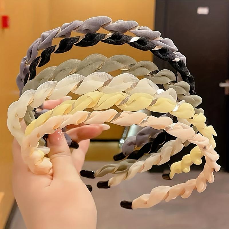 Skinny Organza Twist Headband Hair Band for Women