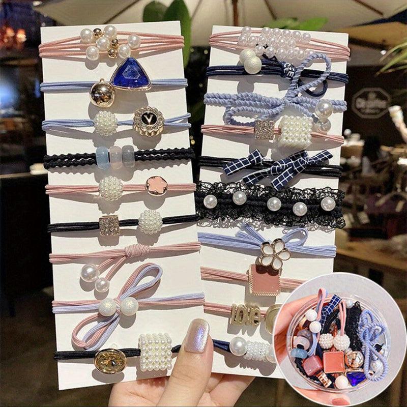 20Pcs Elastic Hair Ties Scrunchies Ponytail Holder Hair Rope Hair Accessories