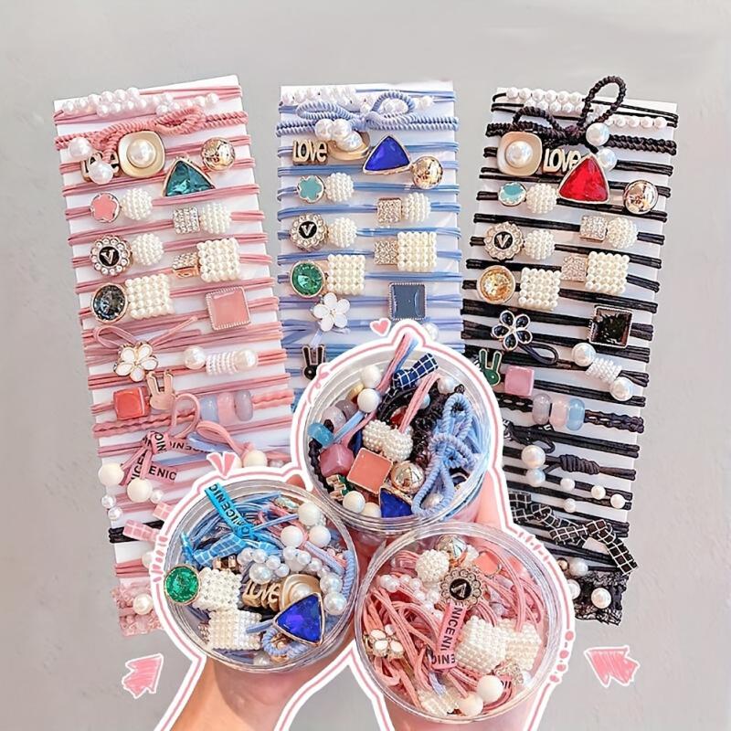 20Pcs Elastic Hair Ties Scrunchies Ponytail Holder Hair Rope Hair Accessories