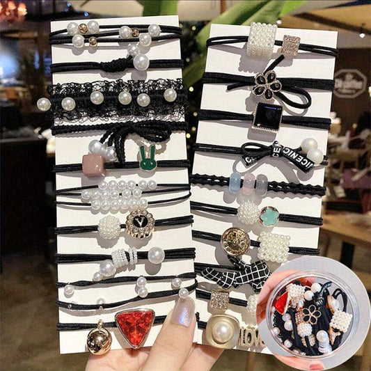 20Pcs Elastic Hair Ties Scrunchies Ponytail Holder Hair Rope Hair Accessories