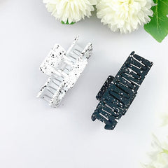 2pcs Square Hair Claw Hair Clip Matte Hair Clip Patterned Hair Claw