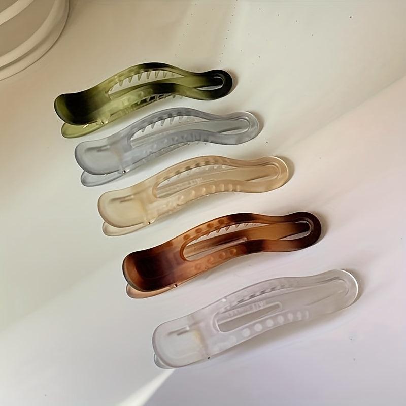 5pcs Large Duck Billed Clip Gradient Hair Clip for Women Girls Hair Clip
