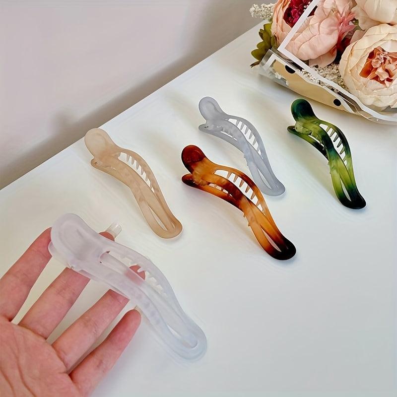 5pcs Large Duck Billed Clip Gradient Hair Clip for Women Girls Hair Clip
