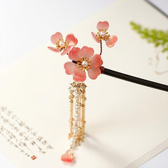Vintage Flowers Hair Pin Chignon Women Headdress Crystal Hairpins