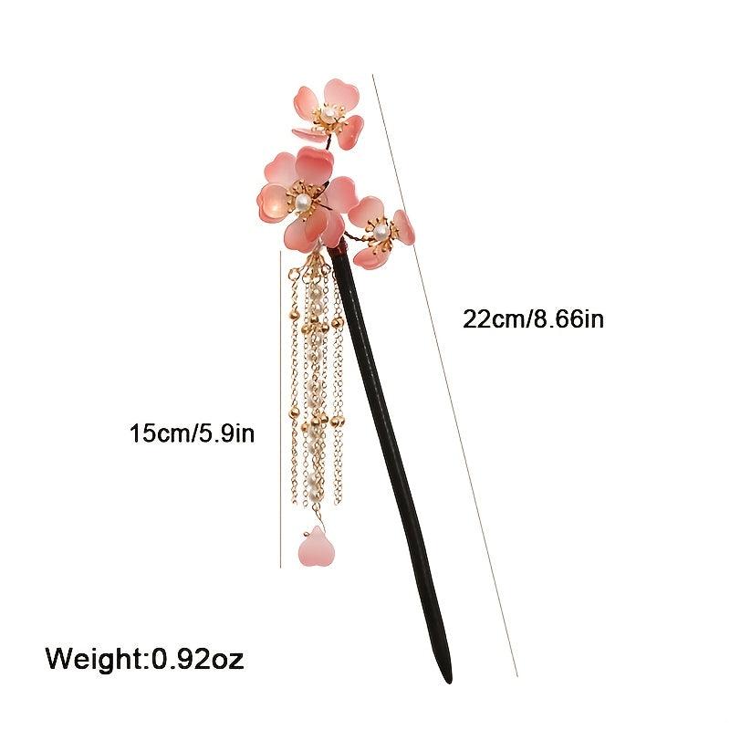 Vintage Flowers Hair Pin Chignon Women Headdress Crystal Hairpins