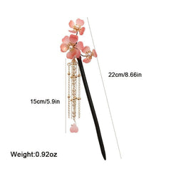Vintage Flowers Hair Pin Chignon Women Headdress Crystal Hairpins