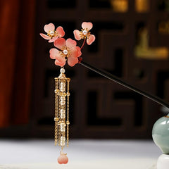 Vintage Flowers Hair Pin Chignon Women Headdress Crystal Hairpins