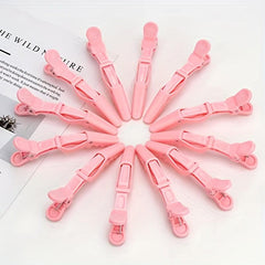 12 Pcs Pink Hair Styling Clip Salon Hair Styler