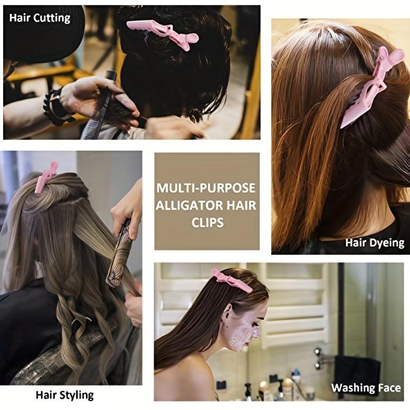 12 Pcs Pink Hair Styling Clip Salon Hair Styler