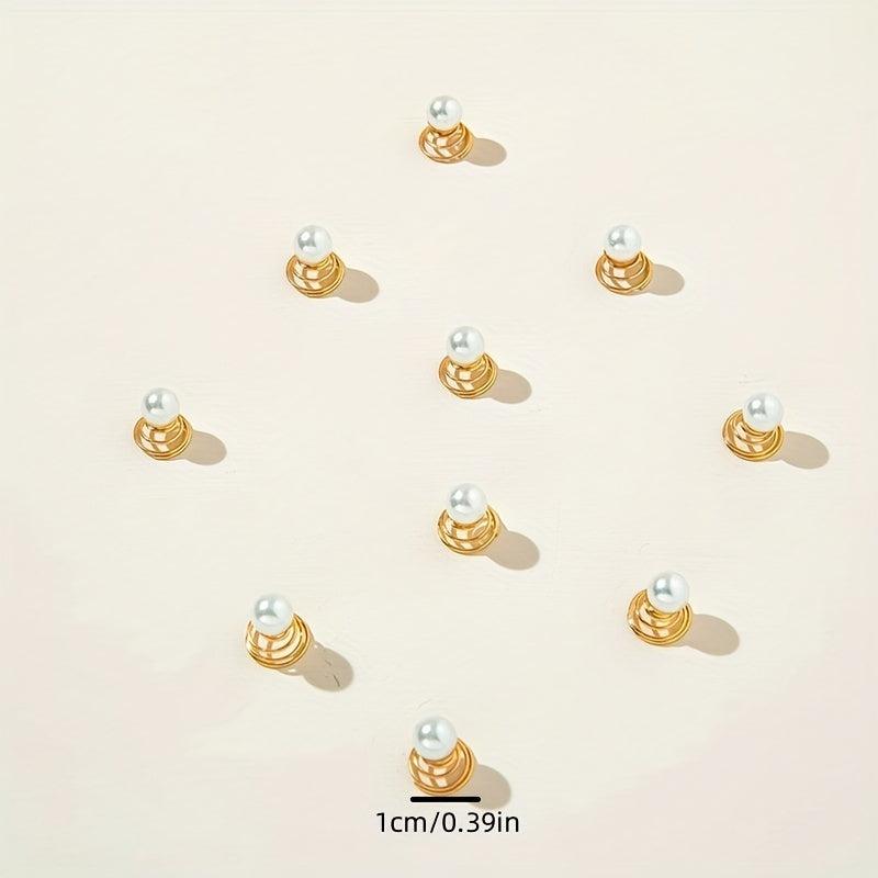 6pcs Spiral Hair Ring with Star Decor and Faux Pearl - for Braids and Ponytail