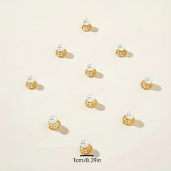 6pcs Spiral Hair Ring with Star Decor and Faux Pearl - for Braids and Ponytail