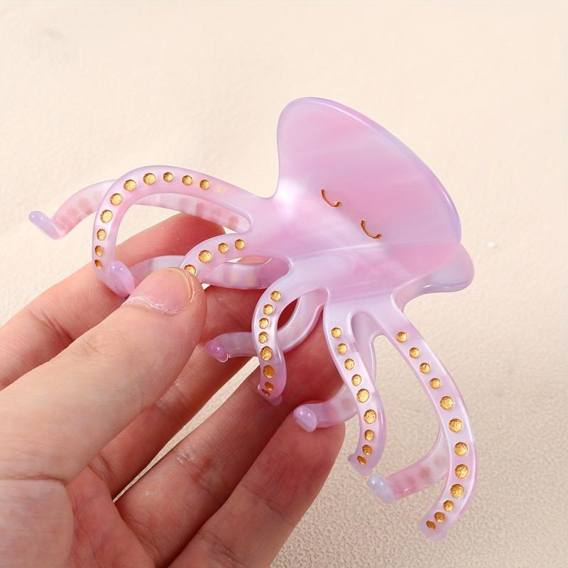 Acetate Octagonal Shape Hair Claw Ponytail Holder