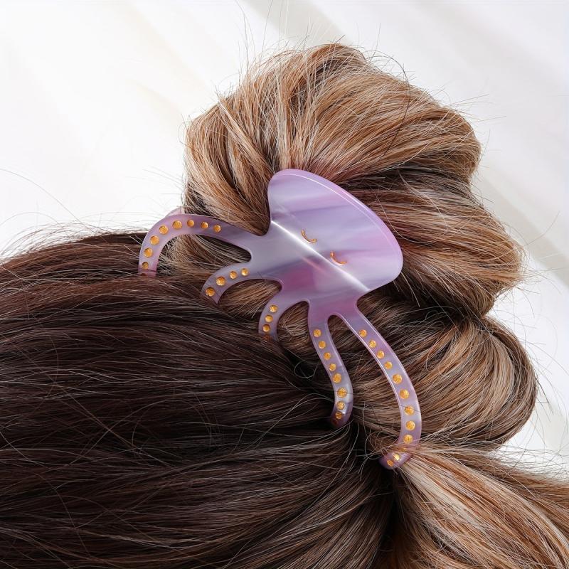 Acetate Octagonal Shape Hair Claw Ponytail Holder