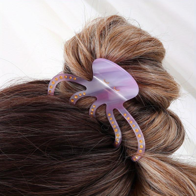 Acetate Octagonal Shape Hair Claw Ponytail Holder