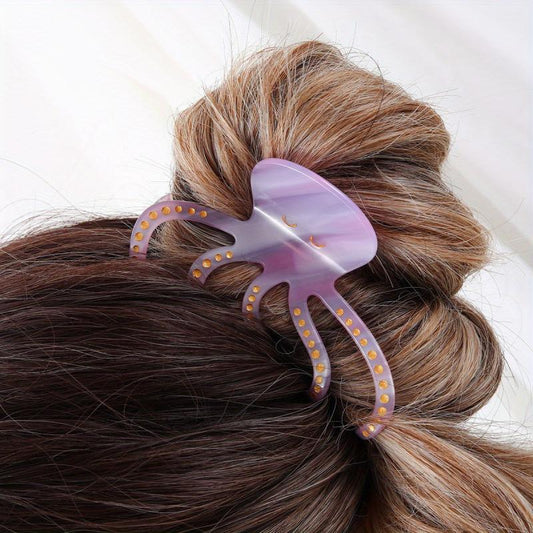 Acetate Octagonal Shape Hair Claw Ponytail Holder
