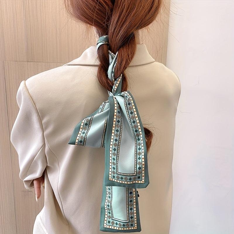 Silky Scarf Headband Bow Knot Head Rope Ribbon Hair Accessories
