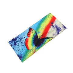 Boho Butterfly Print Wide Headband Elastic Head Wrap