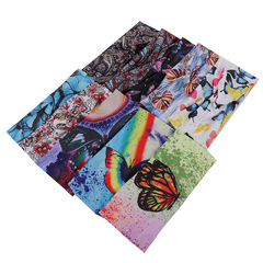 Boho Butterfly Print Wide Headband Elastic Head Wrap