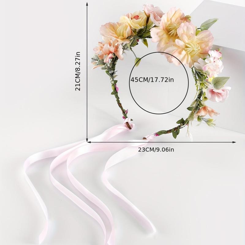 Simulation Flower Leaf Wreath Bridal Headband Hair Accessories For Women Girls