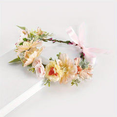 Simulation Flower Leaf Wreath Bridal Headband Hair Accessories For Women Girls